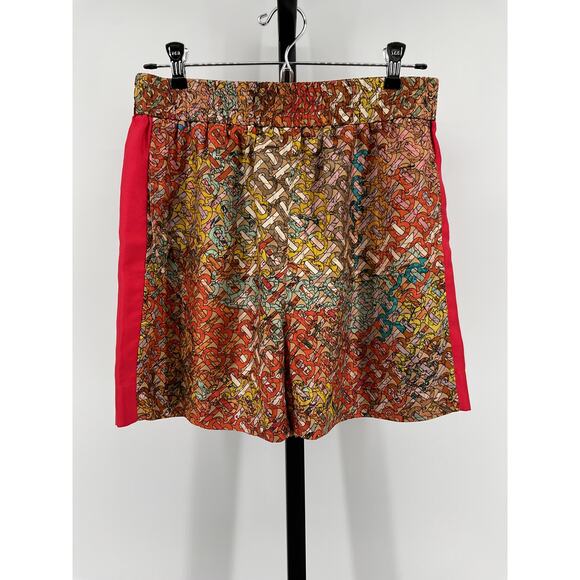 Burberry 'Tawney' Orange Silk Short Size 6 - Picture 2 of 6